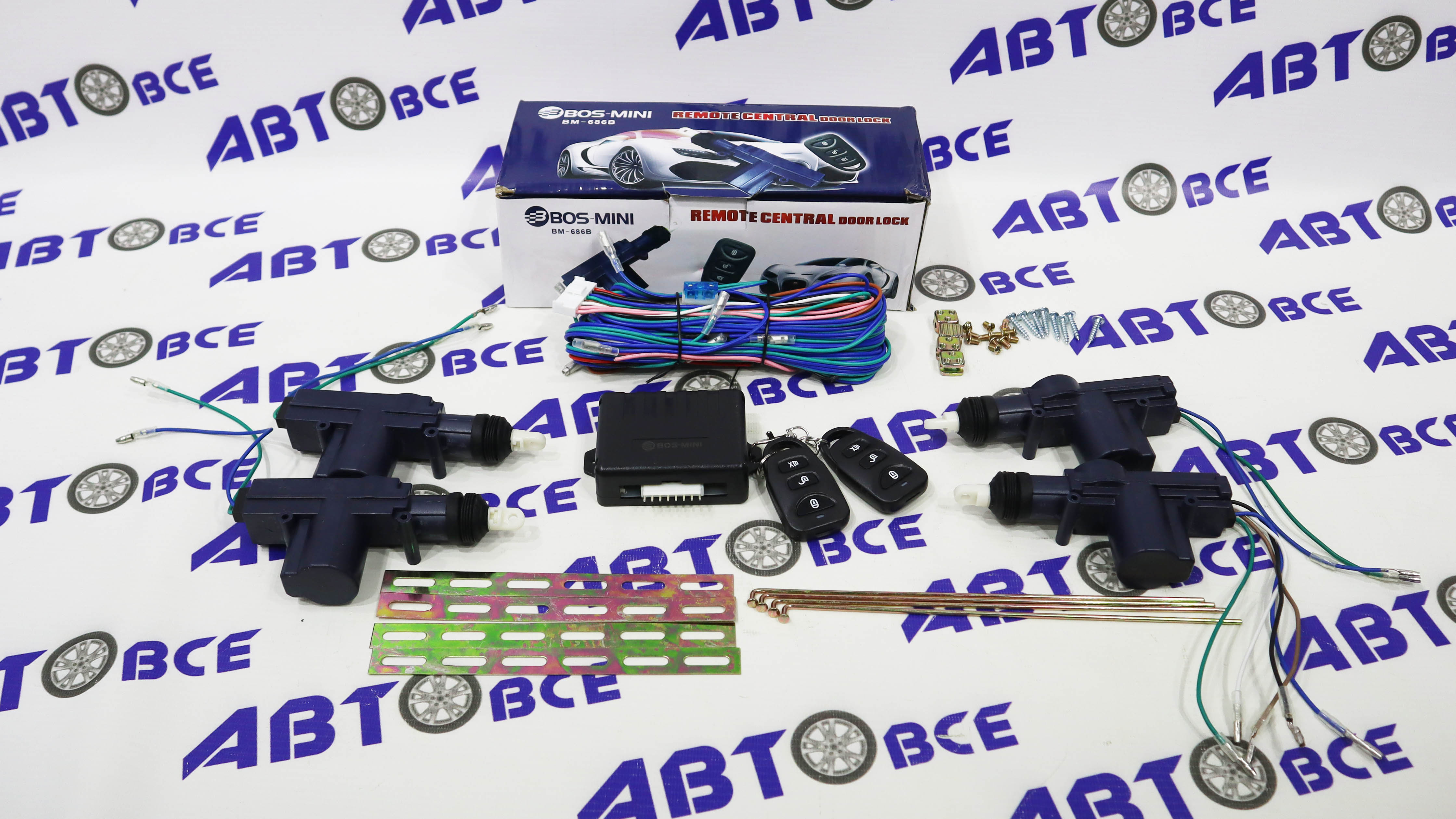 Комплект центрального замка с пультом Bos Mini BM-686B